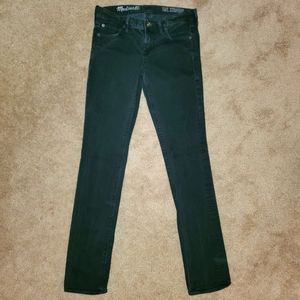 EUC Women's Madewell Black Rail Straight denim jeans,  27/34